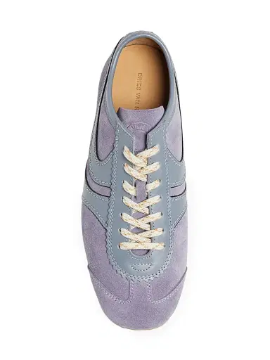 Dries Van Noten Women's Suede Leather-Trimmed Sneakers - Mauve - Size 7 | Thumbnail 2 Dries Van Noten Women's Suede Leather-Trimmed Sneakers - Mauve - Size 7 | Thumbnail 2