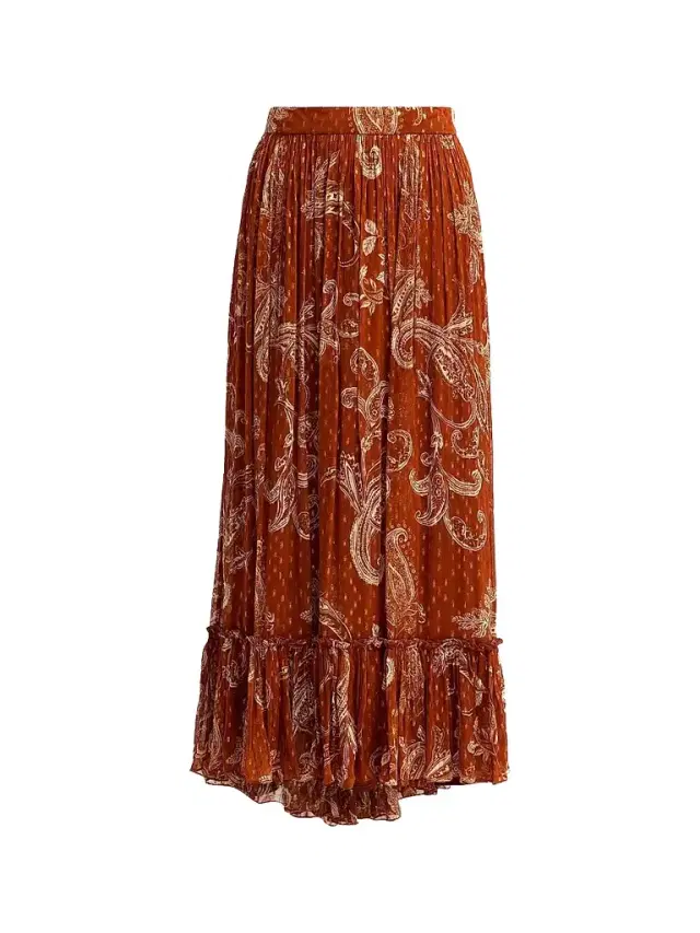 Women's Printed High-Low Maxi Skirt
