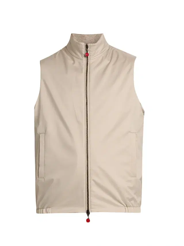 Kiton Men's Reversible Full-Zip Vest - Beige