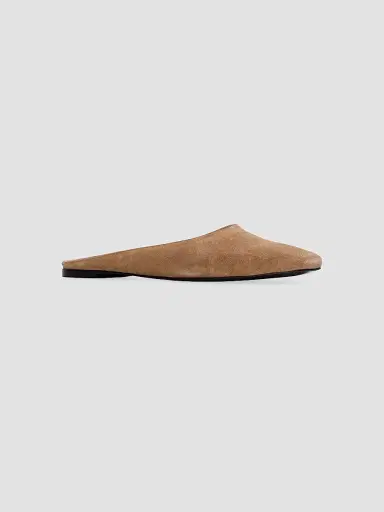 Black Suede Studio Women's Lucia Suede Ballerina Mules - Latte Suede - Size 9 | Thumbnail 2