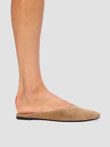 Black Suede Studio Women's Lucia Suede Ballerina Mules - Latte Suede - Size 9 | Thumbnail 5