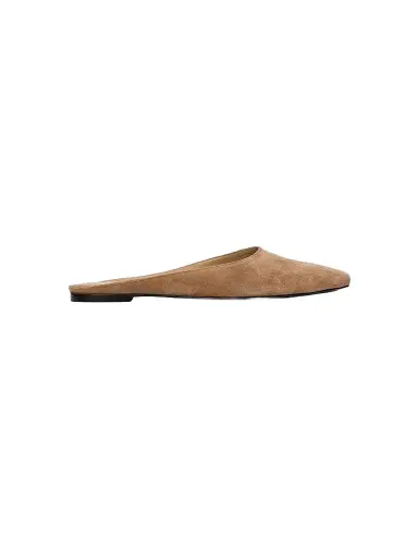 Black Suede Studio Women's Lucia Suede Ballerina Mules - Latte Suede - Size 9 | Thumbnail 1