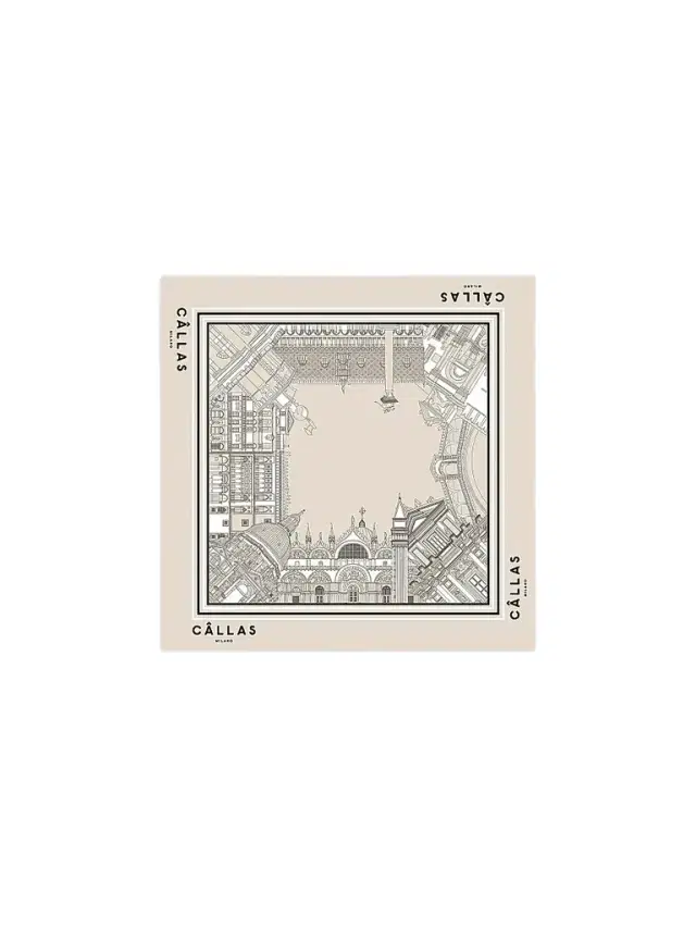 Callas Milano Women's Venezia Venice Silk Scarf - Travertine