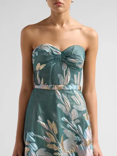 Rene Ruiz Collection Women's Floral Strapless Sweetheart Gown | Thumbnail 5