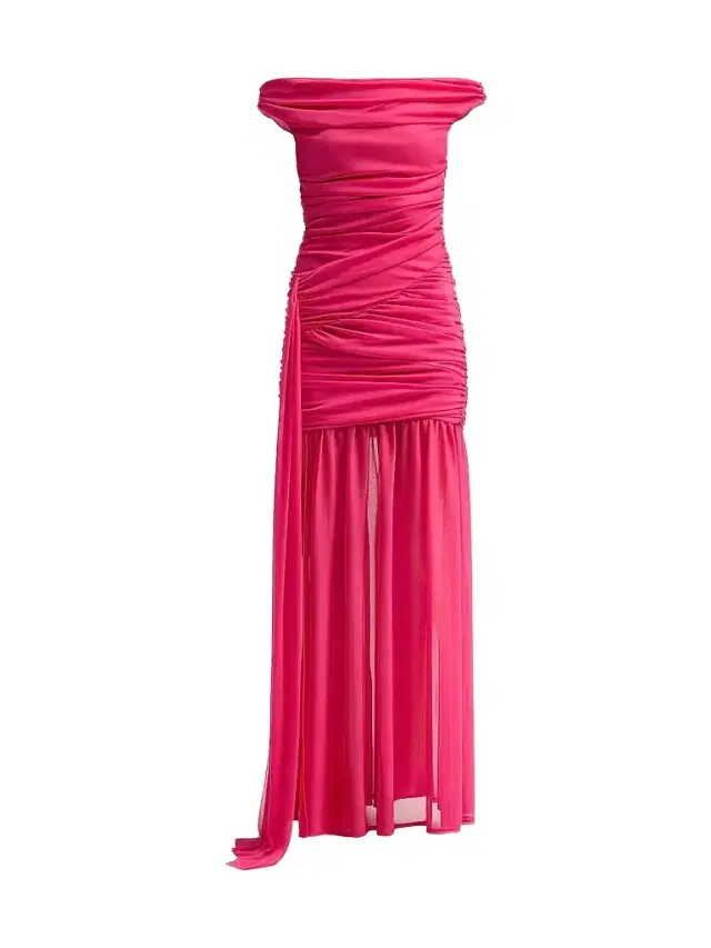 Black Halo Women's Amara Off-The-Shoulder Gown - Cerise