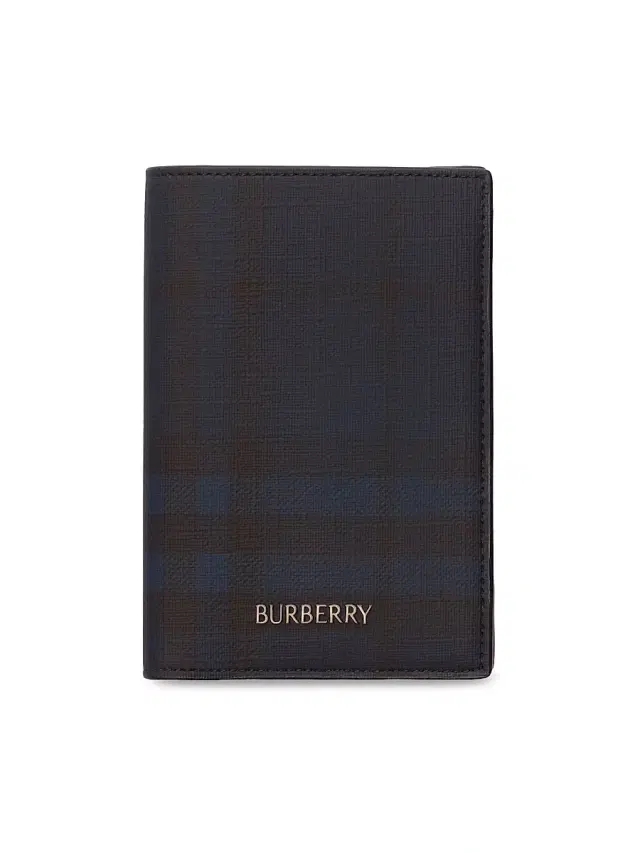 Burberry City Check Passport Holder - Navy