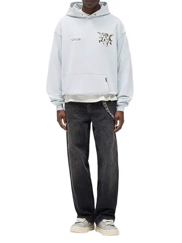 Represent Men's Legacy Cherubs Graphic Cotton Hoodie - Cloud