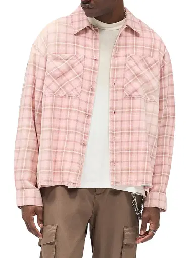 Represent Men's Legacy Check Cotton Shirt - Quartz | Thumbnail 2 Represent Men's Legacy Check Cotton Shirt - Quartz | Thumbnail 2