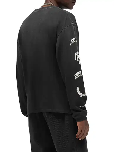 Represent Men's Legacy Crest Long-Sleeve Shirt - Stained Black | Thumbnail 4 Represent Men's Legacy Crest Long-Sleeve Shirt - Stained Black | Thumbnail 4
