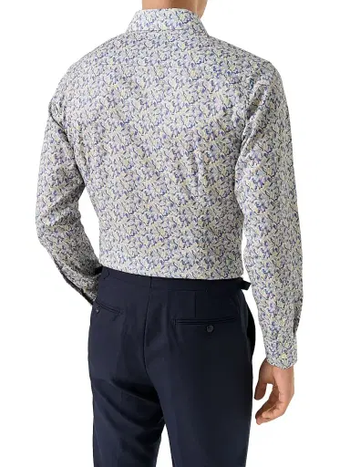 Eton Men's Floral Twill Slim-Fit Shirt - Light Purple | Thumbnail 4