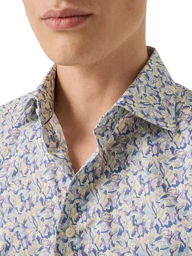 Eton Men's Floral Twill Slim-Fit Shirt - Light Purple | Thumbnail 5