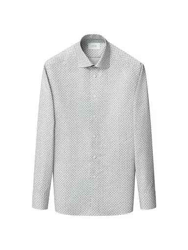 Eton Men's Contemporary-Fit Twill Pineapple Dress Shirt - Mid Blue | Thumbnail 2