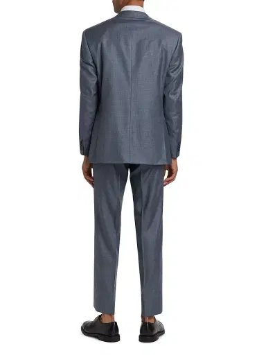 Canali Men's Micro Houndstooth Classic-Fit Wool Suit | Thumbnail 5 Canali Men's Micro Houndstooth Classic-Fit Wool Suit | Thumbnail 5