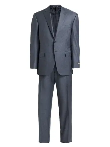 Canali Men's Micro Houndstooth Classic-Fit Wool Suit - Blue | Thumbnail 1