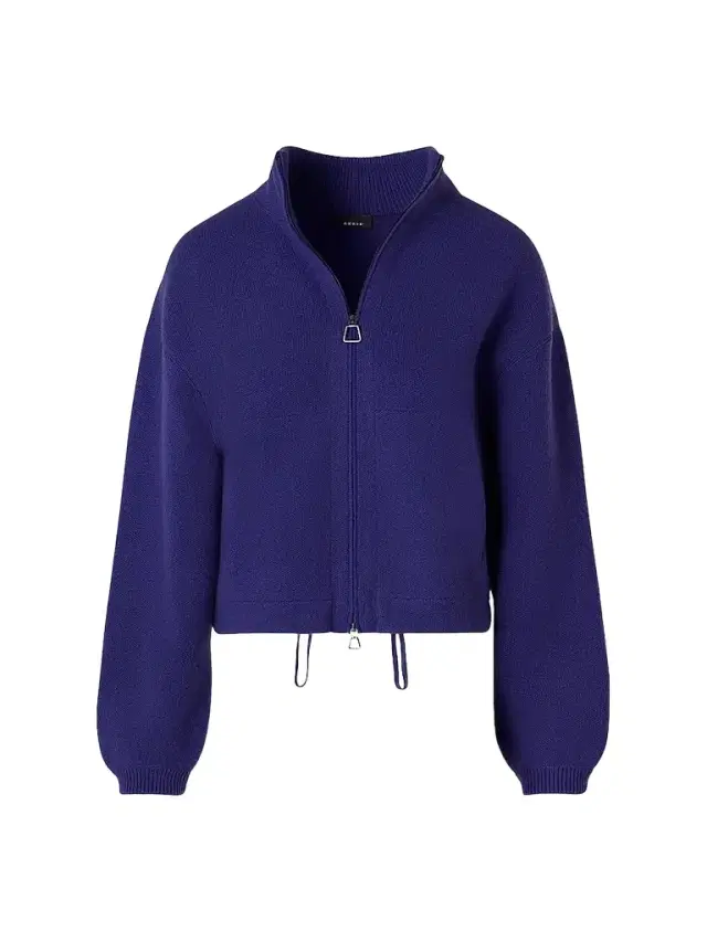 Akris Women's Cashmere Stand-Collar Zip-Front Cardigan - Dark Purple
