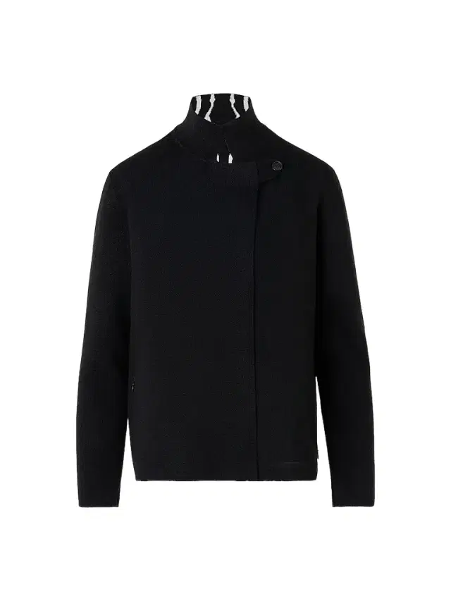 Akris Women's Zebra-Printed Double-Faced Cashmere Reversible Cardigan - Black Ecru