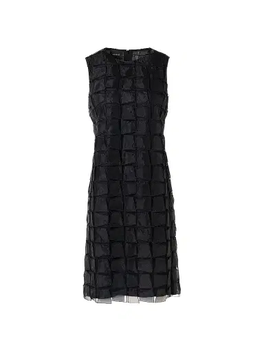 Akris Women's Embroidered Organza A-Line Mini Dress - Black - Size 10 | Thumbnail 1