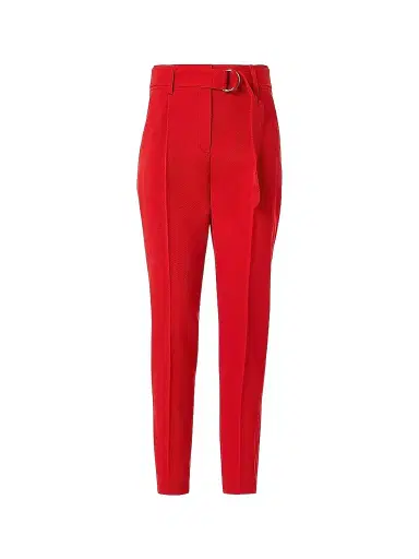Akris punto Women's Fred Virgin-Wool Belted Mid-Rise Tapered-Leg Pants | Thumbnail 1