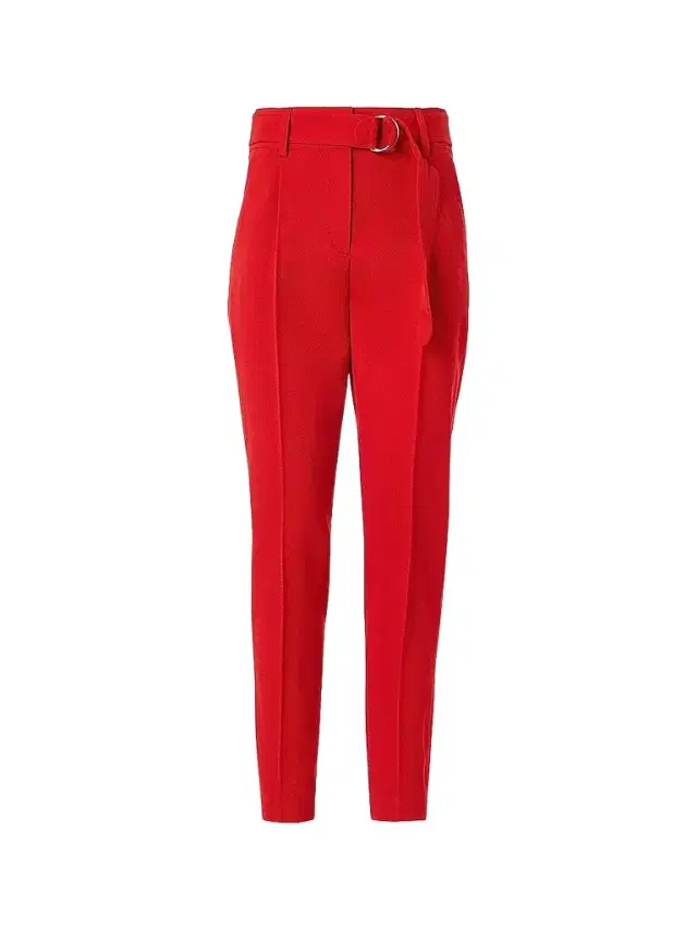Akris punto Women's Fred Virgin-Wool Belted Mid-Rise Tapered-Leg Pants - Red