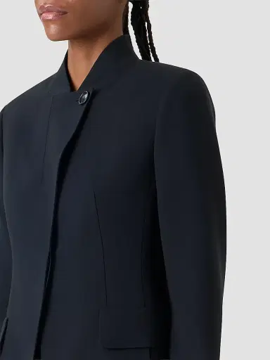 Akris Women's Kay Wool-Blend Stand-Collar Jacket - Black - Size 16 | Thumbnail 5 Akris Women's Kay Wool-Blend Stand-Collar Jacket - Black - Size 16 | Thumbnail 5