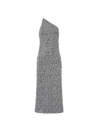 Akris Women's Sequined Cotton-Blend Net One-Shoulder Midi Dress | Thumbnail 1 Akris Women's Sequined Cotton-Blend Net One-Shoulder Midi Dress | Thumbnail 1