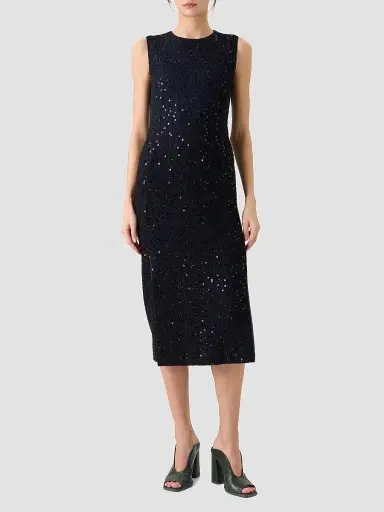 Akris Women's Embellished-Tweed Sheath Midi Dress | Thumbnail 2