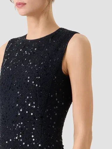 Akris Women's Embellished-Tweed Sheath Midi Dress | Thumbnail 4
