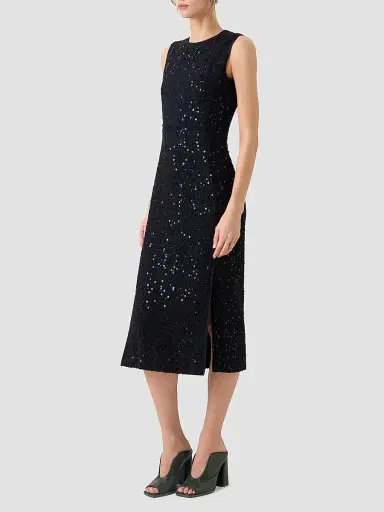 Akris Women's Embellished-Tweed Sheath Midi Dress | Thumbnail 5