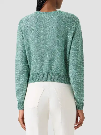 Akris Women's Micro Sequined Linen-Blend Cardigan | Thumbnail 5 Akris Women's Micro Sequined Linen-Blend Cardigan | Thumbnail 5