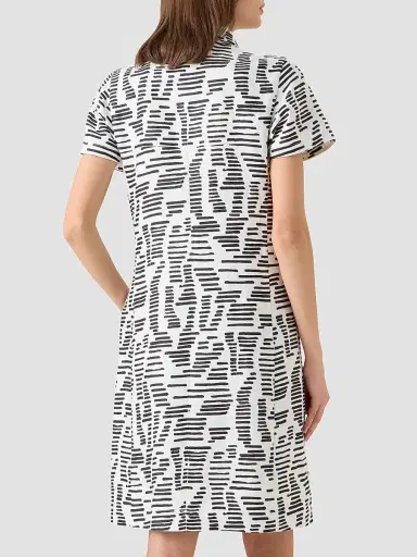 Akris Women's Abstract Linen Polo Dress | Thumbnail 3