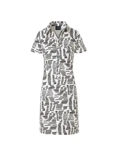 Akris Women's Abstract Linen Polo Dress | Thumbnail 1