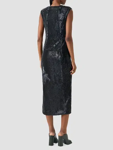 Akris Women's Sequined Crewneck Midi Dress | Thumbnail 3 Akris Women's Sequined Crewneck Midi Dress | Thumbnail 3