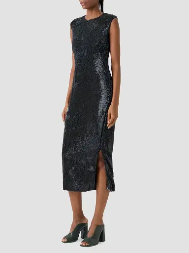 Akris Women's Sequined Crewneck Midi Dress | Thumbnail 6 Akris Women's Sequined Crewneck Midi Dress | Thumbnail 6
