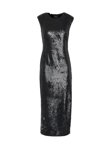 Akris Women's Sequined Crewneck Midi Dress | Thumbnail 1 Akris Women's Sequined Crewneck Midi Dress | Thumbnail 1