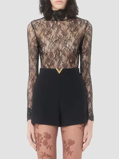 Valentino Garavani Women's Floral Lace Body Suit | Thumbnail 3