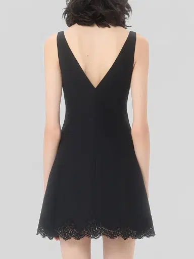 Valentino Garavani Women's Crepe Couture Short Dress | Thumbnail 5 Valentino Garavani Women's Crepe Couture Short Dress | Thumbnail 5