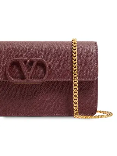 Valentino Women's VLogo Signature Grainy Calfskin Wallet with Chain | Thumbnail 6