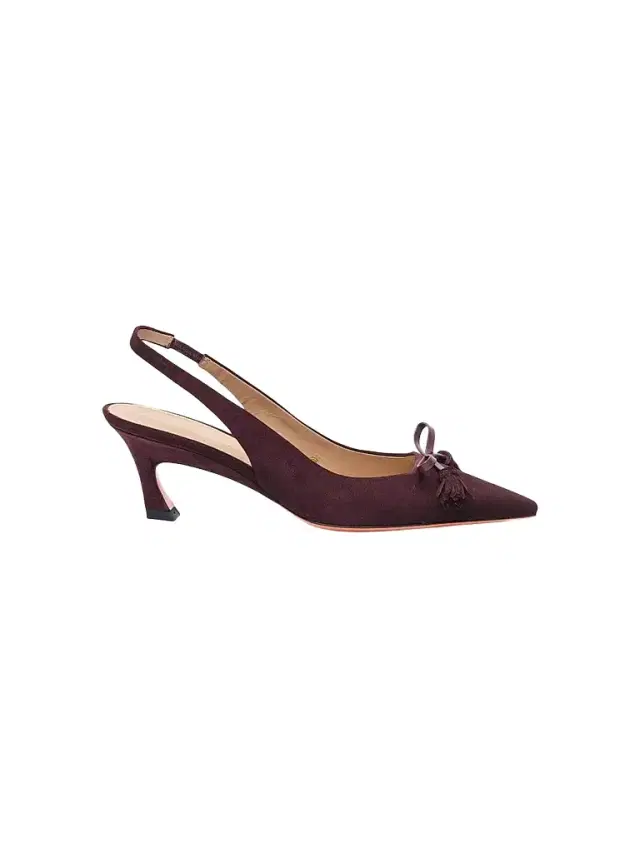 Santoni Women's Adri Bow 85MM Slingback Pumps - Burgundy