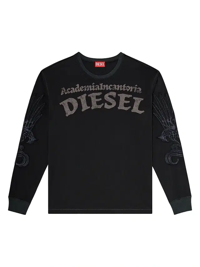 Diesel Men's Logo Graphic Cotton T-Shirt - Off White Black