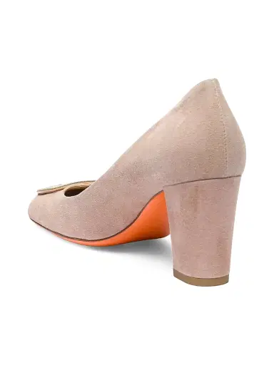 Santoni Women's Marta 70MM Suede Pumps - Pink - Size 12 | Thumbnail 4