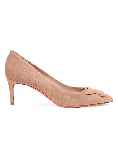 Santoni Women's 65MM Suede Pumps - Pink - Size 11 | Thumbnail 1 Santoni Women's 65MM Suede Pumps - Pink - Size 11 | Thumbnail 1