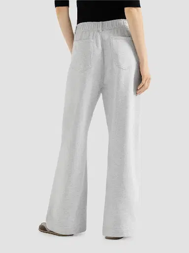 Brunello Cucinelli Women's Cotton Smooth French Terry Trousers - Silver - Size XXXXL | Thumbnail 3 Brunello Cucinelli Women's Cotton Smooth French Terry Trousers - Silver - Size XXXXL | Thumbnail 3
