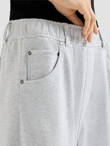 Brunello Cucinelli Women's Cotton Smooth French Terry Trousers - Silver - Size XXXXL | Thumbnail 4 Brunello Cucinelli Women's Cotton Smooth French Terry Trousers - Silver - Size XXXXL | Thumbnail 4