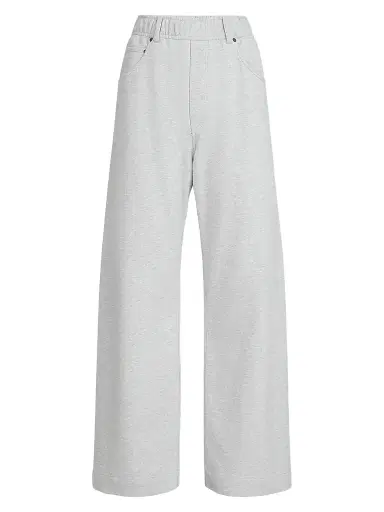 Brunello Cucinelli Women's Cotton Smooth French Terry Trousers - Silver - Size XXXXL | Thumbnail 1 Brunello Cucinelli Women's Cotton Smooth French Terry Trousers - Silver - Size XXXXL | Thumbnail 1