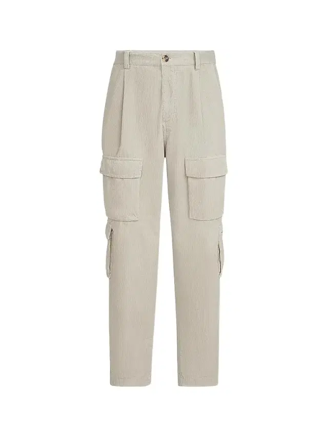 Brunello Cucinelli Men's Garment-Dyed Trousers in Cotton Narrow Wale Corduroy - Beige