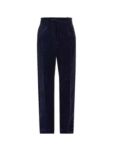 Jil Sander Men's Cotton-Linen Velvet Trousers - Midnight - Size 38 | Thumbnail 1 Jil Sander Men's Cotton-Linen Velvet Trousers - Midnight - Size 38 | Thumbnail 1
