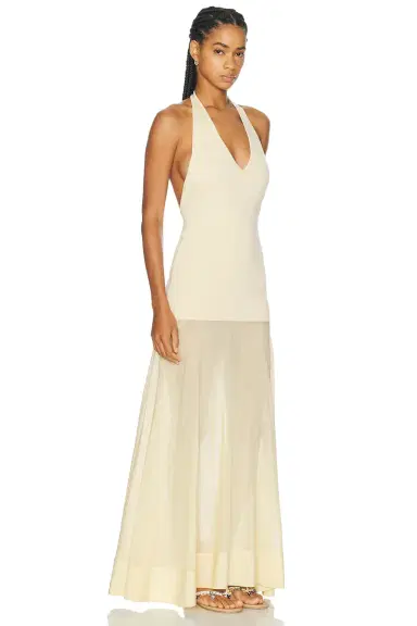 St. Agni Circle Hem Halter Dress | Thumbnail 2