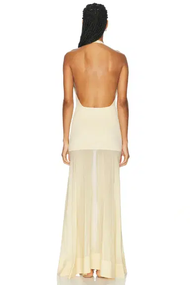 St. Agni Circle Hem Halter Dress | Thumbnail 3