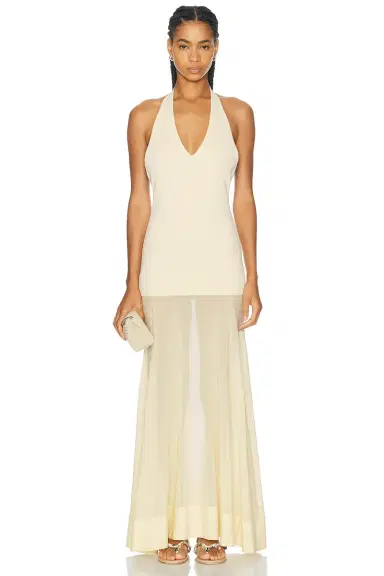 St. Agni Circle Hem Halter Dress | Thumbnail 1