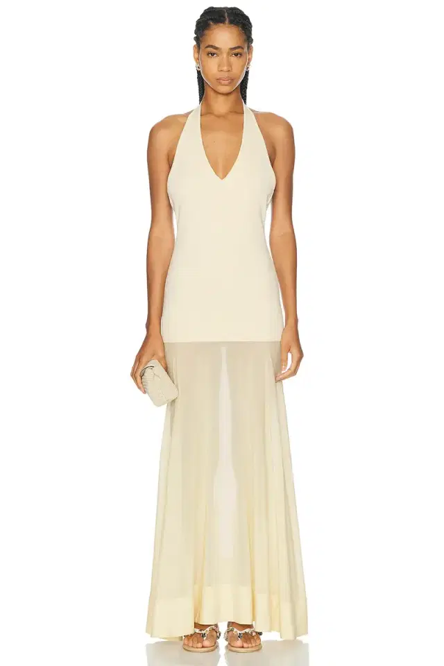 St. Agni Circle Hem Halter Dress